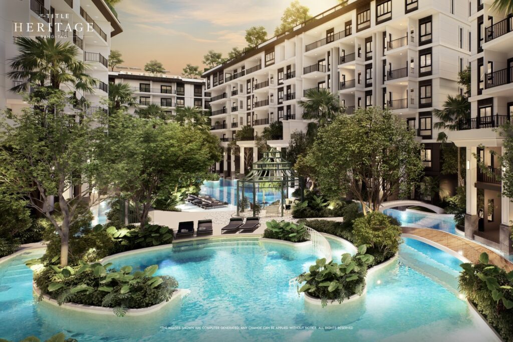 Title Heritage — lagoon pool with garden pergola